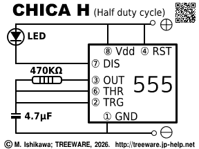 ゆっくり点滅型回路図
